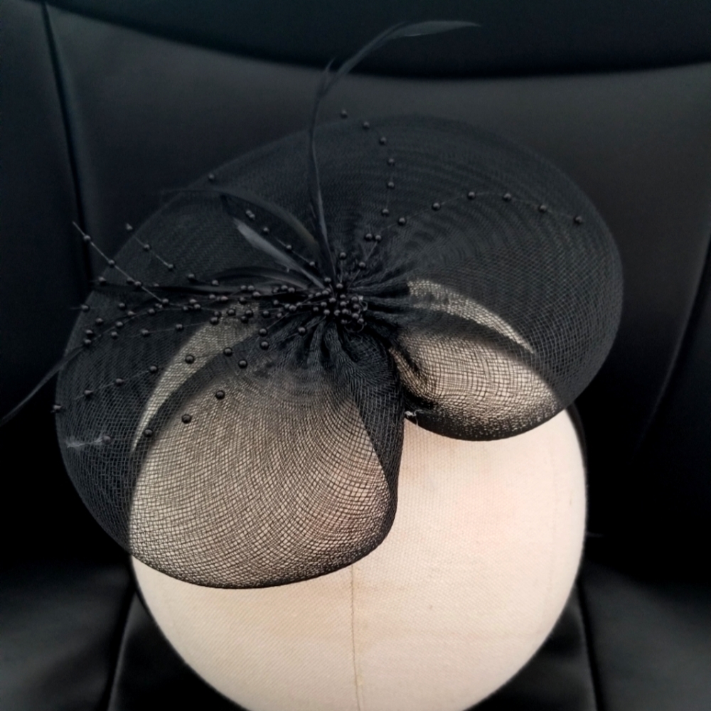 Black Fascinator Headband Hat